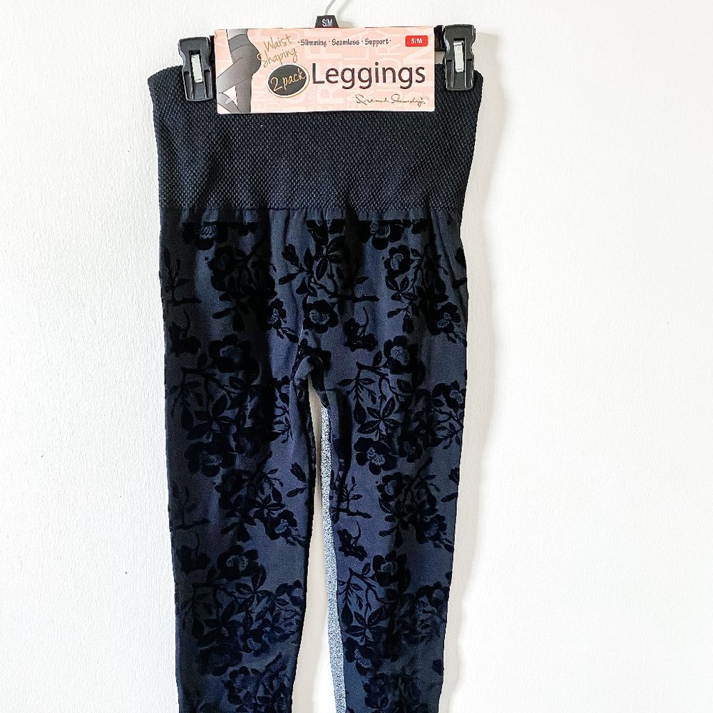 NWT French Laundry Soft Comfy Waist Shaping Leggings - S/M - 2 Pack